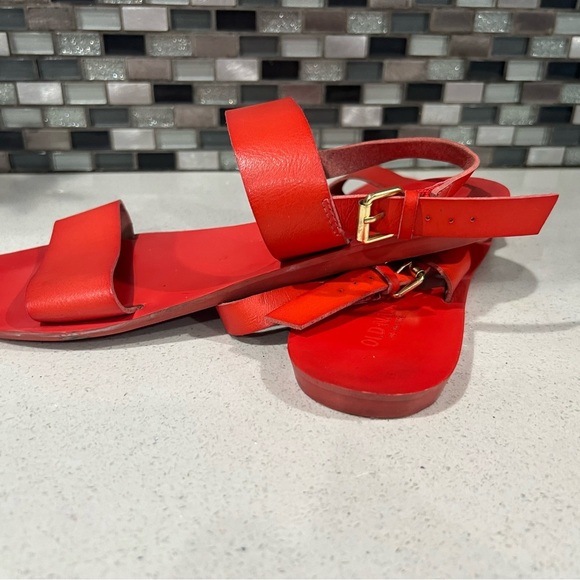OLD NAVY women strap leather red sandals/size 9 - Picture 9 of 11